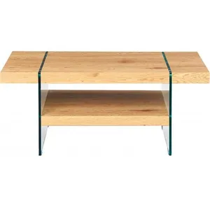 Inter Link Table basse - AC-DÉCO - Benina - Bois - Rectangulaire - Beige pas cher