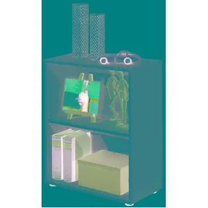 Inter Link Etagère 2 niveaux bois mélaminé blanc Diana H 75 cmVendu paramazon