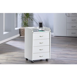 LINKS Caisson rangement pour bureau 4 tiroirs L40cm JOVI blanc Taille unique pas cher