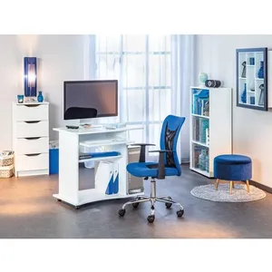 Inter Link Bureau Informatique à Roulettes "Tao" 80cm Blanc pas cher