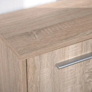 Comparateur de prix : Interlink Buffet 2 tiroirs 5 portes ELVEZIA décor blanc et chêne