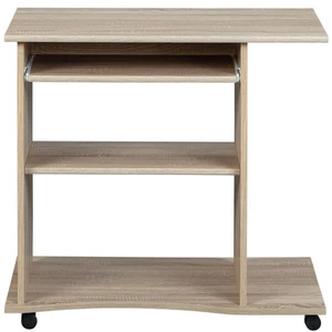 LINKS Mini bureau à roulettes en stratifié finition chêne, 80 x 75 x 50 cm pas cher