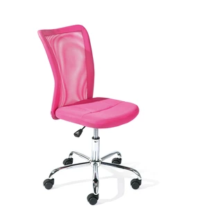 Inter Link Chaise de bureau avec roues réglables en hauteur en éco-cuir fuchsia et polyester pas cher