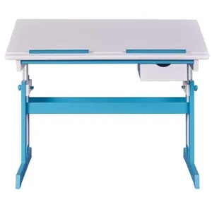 Comparateur de prix : Inter Link Pijii bureau réglable blanc, couleur pétrole.