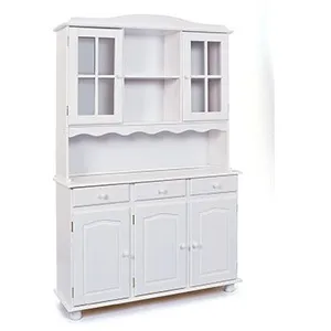 Interlink Les Tendances Vaisselier 5 portes 3 tiroirs pin massif blanc Brito 130 cm