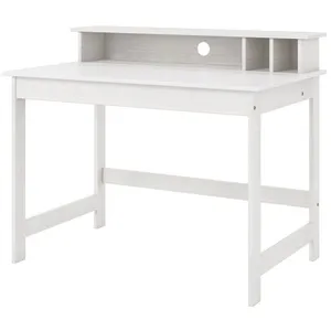 Inter Link Bureau enfant en Pin massif vernis blanc MATHILDA blanc Taille unique pas cher