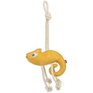 Jouet pour chien chamélion la corde en cuir Trixie Jaune 45 cm 35997 pas cher