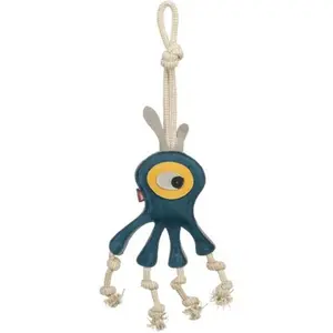 Jouet pour chien monstre sur corde en cuir Trixie Bleu 47 cm 35994 pas cher