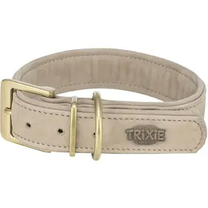 Collier pour chien en cuir Trixie Gris L/XL 1890016 pas cher
