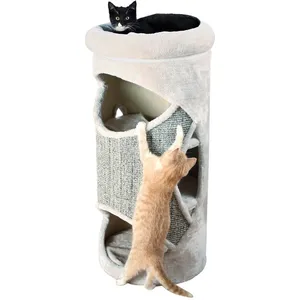 TRIXIE Cat Tower Gracia - Gris clair - Pour chat pas cher