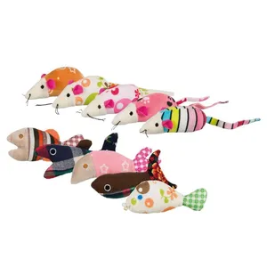 Comparateur de prix : Trixie 42 Pcs Souris Et Poissons, Peluche/Tissu - 9-12 Cm