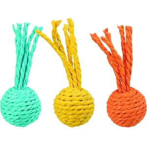 Comparateur de prix : Balle pour chat hochet, cordelette en papier Trixie Jaune TU 41121