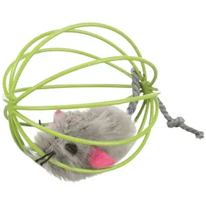 Comparateur de prix : Jouet Chat Trixie Souris en peluche avec balle métallique - Ø 6 cm