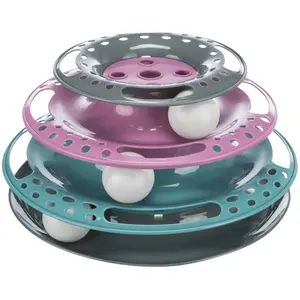 Comparateur de prix : TRIXIE 41345 Lapin Tour de Jeu Catch The Balls, Plastique, Ø 25 × 13 cm