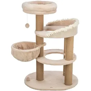 Comparateur de prix : TRIXIE Boho Filippo 44474 Arbre à Chat à Plusieurs étages, avec de Nombreuses possibilités de griffoir, de Jeux, Ainsi Que des lieux de Retraite, Confortable et Stable, Beige, 114 cm