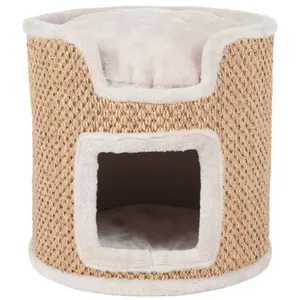 Comparateur de prix : TRIXIE Tour Ria bois et sisal - H37 cm - Gris clair - Pour chat
