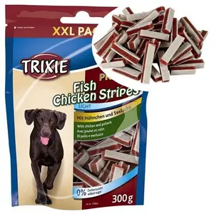Comparateur de prix : Trixie Récompenses Poisson et Poulet Stripes Pack XXL 300g.