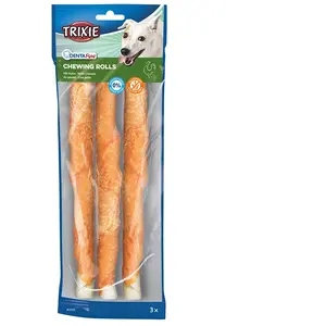 Trixie - Denta fun chicken chewing rolls Taille : l pas cher
