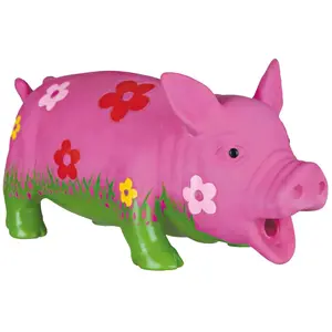 TRIXIE Cochon avec fleurs avec son original latex 20 cm pour chien pas cher