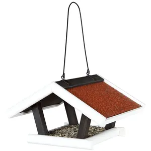Comparateur de prix : Trixie Natura Mangeoire Oiseaux Suspendue - 30 X 18 X 28 Cm, Noir/Blanc