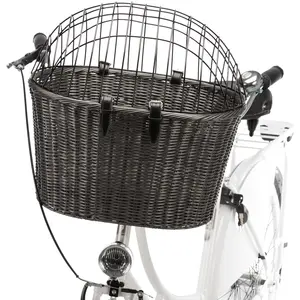 Comparateur de prix : Panier avant pour vélo en osier Trixie pour chien - L44xl34xH41cm