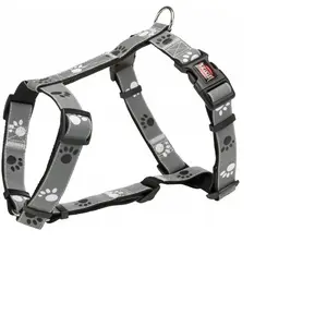Comparateur de prix : Trixie Silver Reflect Harnais H - M-L: 50-75 Cm/25 Mm, Noir/Gris Argent