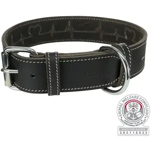 Comparateur de prix : Collier pour chien en cuir ciré et vieilli Heartbeat Trixie Noir M 18985