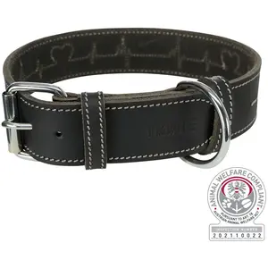 Trixie Collier En Cuir - Trixie - Heartbeat - 47-55 Cm - 40 Mm - Noir pas cher