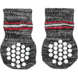 Trixie Chaussettes Pour Chien, Anti-Dérapant - Xxs-Xs, 2 Pcs, Gris