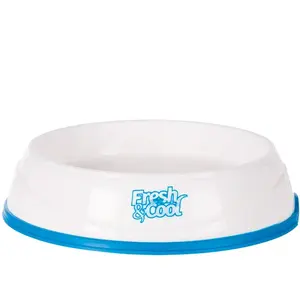 Comparateur de prix : Trixie Ecuelle Rafraîchissant Cool Fresh - 0,25 L /Ø 17 Cm, Blanc/Bleu