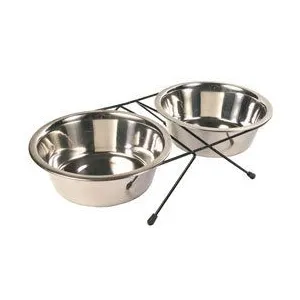 Trixie - Eat On Feet Set de gamelles en acier inoxydable pour chiens