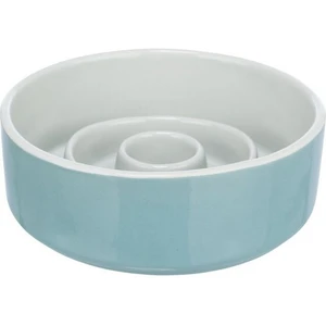 Comparateur de prix : Gamelle slow feeding - trixie - 0,9 l - céramique - gris/bleu - rond