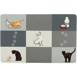 Set de table Trixie Patchwork Cat pour chat L44 l28cm - Set de table pour chatVendu parzooplus