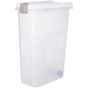 Comparateur de prix : trixie Baril de Nourriture Transparent/Blanc 15 L/22 x 41 x 33 cm