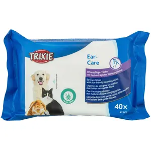 Trixie Lingettes pour le soin des oreilles 40pcs pour chiens et chats