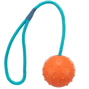 Comparateur de prix : Jouet - TRIXIE - Balle avec corde - Caoutchouc naturel - Coloré - 6 cm