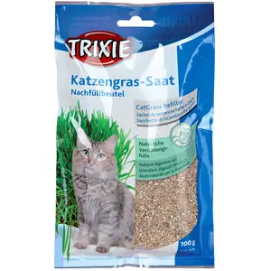 Comparateur de prix : Lot de 12 friandises pour chat Sachet de semences herbe Trixie TU