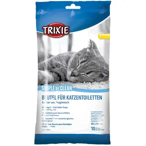 Lot de 7 pour bacs à litière de 10 pièces Trixie Simple'n'Clean TU pas cher