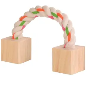 Comparateur de prix : Trixie Jouet Corde Avec Blocs Bois Pour Rongeurs, 20 Cm - Mon Animalerie