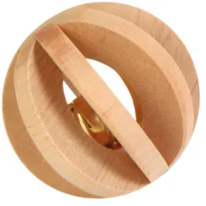 Trixie Balle en lamelles de Bois avec Carillon au Milieu, 6 cm pas cher