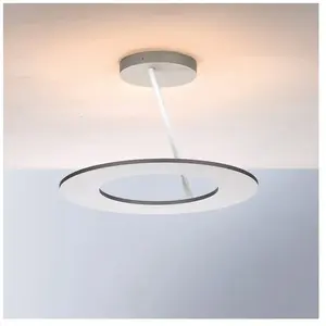 Bopp Stella plafonnier 1anneau Ø 30cm alu/blanc pas cher
