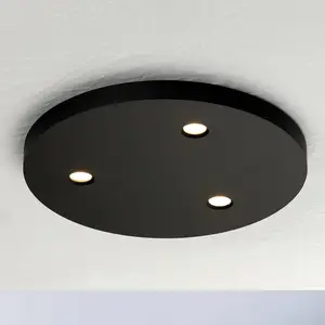 Comparateur de prix : Bopp Close plafonnier LED à 3 lampes rond noir