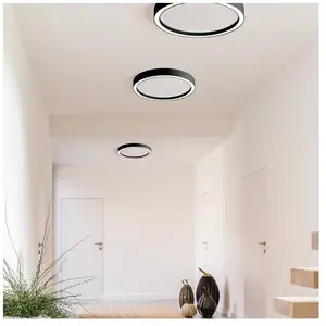 Bopp Aura Plafonnier LED Ø 55cm blanc/noirVendu parluminaire