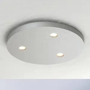 Bopp Close plafonnier LED à 3 lampes rond alu