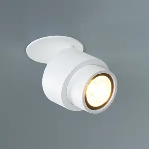Escale Spot encastré LED BRUSH, blanc, Ø 7 cm, métal, à intensité vari...Vendu parluminaire