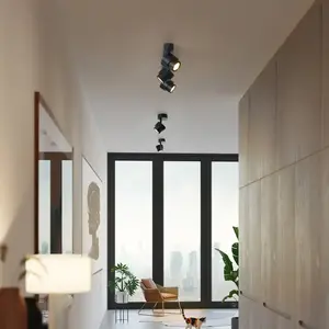 Escale spot LED BRUSH, noir, Ø 7 cm, métal, à intensité variable, 2 70...Vendu parluminaire