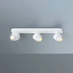 Escale Spot LED BRUSH, blanc, 50 cm, à 3 lampes, métal, à intensité va...Vendu parluminaire