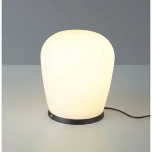 lampe à poser LED Cara de Bopp, noire, Ø 18 cm, verre pas cher