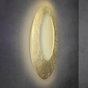 Escale Blade Open applique murale LED feuille d'or Ø 95cmVendu parluminaire