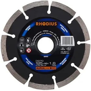 Comparateur de prix : Rhodius Disque de tronconnage diamant - ALPHALINE - DG 70 - 125 X 10,0 X 1,6 X 22,23mm